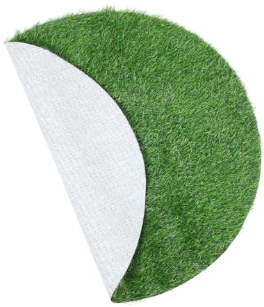 STOBAZA Artificial Grass Table Mat for Outdoor Decor 80cm Round Fake Grass Rug Waterproof Dining Table Centerpiece Sturdy Artificial Turf for Gardens and Events