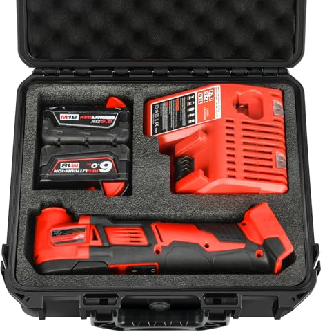 Case for Milwaukee Oscillating Multi Tool - Power Tools Box for Milwaukee M18 M12 2836-20/2626-20/2526-20/2426-20, Waterproof Hard Tool Box for Milwaulkee Fuel Multi-tool/Battery/Charger (Case Only）