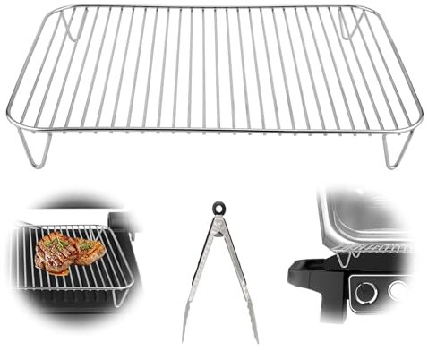 Grille Antiadhésif pour Ninja Woodfire Barbecue Électrique & Fumoir, Accessoires de Gril Compatible avec Ninja Woodfire OG701 OG751 Gril Extérieur, Lavable au Lave-vaisselle (1PC)