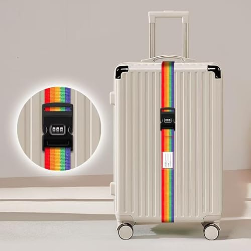 LEXICANMHS Lot de 2 Sangles Valise Voyage avec Code,Ceinture à Bagages Réglable Sangle Bagage de Voyage de Long pour sécuriser Votre Valise Pendant Vos déplacements (Coloré)
