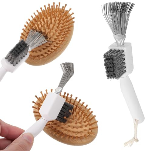 Strumento per la pulizia delle spazzole per capelli, 2 in 1 per la pulizia delle spazzole per capelli, pulitore per pettini in filo metallico per rimuovere i peli da spazzole e pettini per capelli