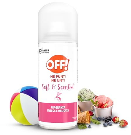 OFF! Soft & Scented Spray Secco Antizanzare, Repellente Zanzare, Leggero e asciutto sulla pelle, fragranza fresca, Protezione Efficace fino a 4 ore, 1 Confezione da 100ml