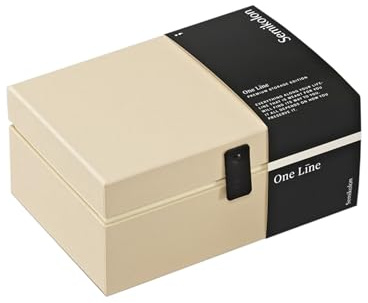 Semikolon 373067 Premium Aufbewahrungsbox One Line Edition - Geschenkbox Small 21,5 x 14,5 x 10 cm - Vanilla