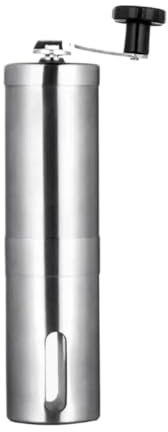 Moulin à café manuel en acier inoxydable - Moulin à café manuel en céramique pour aéropress, café goutte à goutte, expresso, cafetière à piston (L 18 cm)