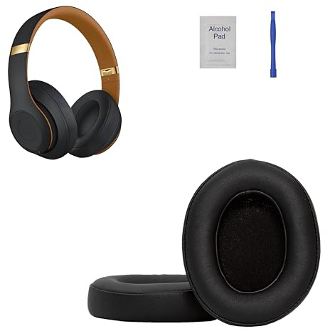 ZORIVASTRA Replacement Ear Pads - Compatible with Studio 2 & Studio 3 Headphones, Soft Protein Leather,Premium Noise Cancelling Earpads, Durable & Comfortable Ear Cushions (Studio 3-Black)