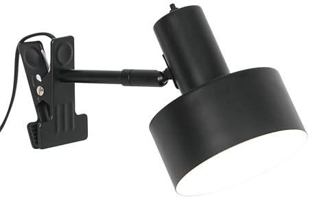 Nordlux Matis Klemmleuchte – Schwarz Flexibler Lampenkopf, E27-Sockel, 150 cm schwarzes Kabel, IP20 – Ideal für Schreibtisch, Nachttisch oder Leselampe