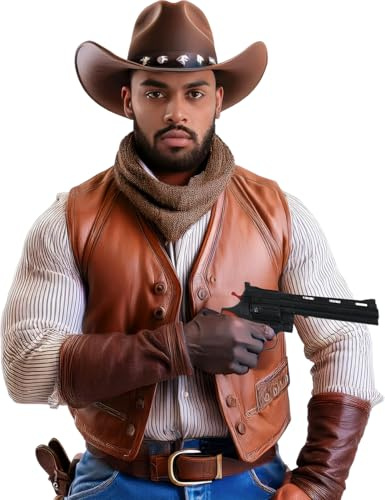 FIESTAS GUIRCA | Schwarze Spielzeugpistole (25 cm) - Zubehör für Cowboy-, Polizei- oder Gangsterkostüm - Ideal für Halloween, Karneval und Kostümpartys - Für Kinder und Erwachsene - Schwarz