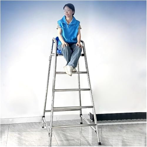 Above Ground Pool Ladder High Chair for Lifeguard, Stainless Steel Lifesaving Observation Chair for Lake, Deck, Patio, Water Park