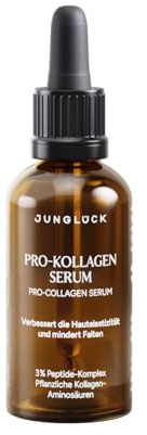 JUNGLÜCK Pro-Kollagen Serum - Vegan | Well Aging Serum mit Peptide Komplex strafft die Haut und mindert Falten - Gesichtsserum mit Matrixyl 3000 Glyx für ein strafferes und glatteres Hautbild