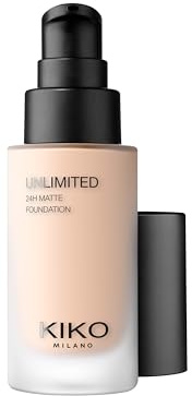KIKO Milano Unlimited 24H Matte Foundation 1 CR, Matte Flüssig-Foundation Mit Langem Halt Bis Zu 24 Stunden
