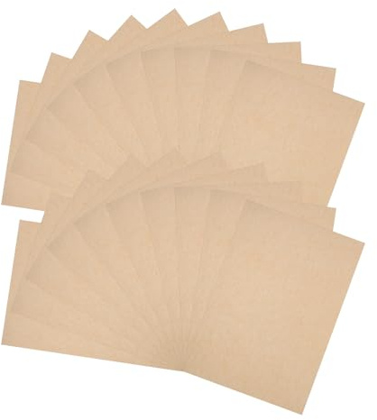 OSALADI Papier Sulfurisé Anti-Graisse 100 Feuilles 25X35 CM Papier Cuisson Épais Couleur Bois Naturel Doublure pour Four et Friteuse à Air Chaud Feuilles Antiadhésives pour Pâtisserie