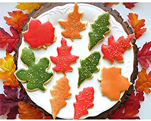 Tnfeeon Emporte-Pièces en Forme de Feuille, 4 Pièces, Plastique de Haute qualité, Polyvalent pour les Biscuits et l'artisanat, Idéal pour les Boulangers à Domicile et les Créations de Festivals