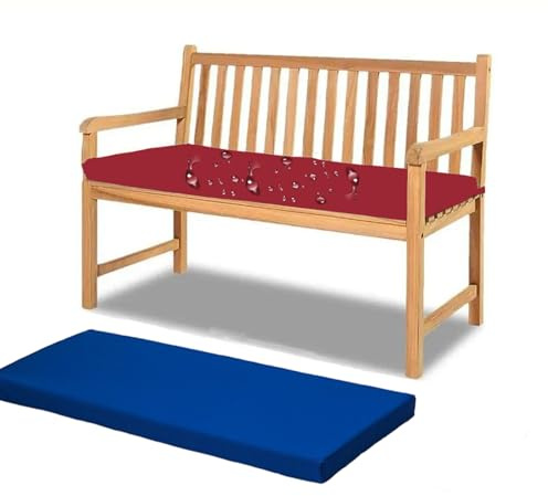 Waterproof Outdoor Bench Cushion - Weather-Resistant Garden Seat Pad, Blue 150x35cm for Hollywood Swing, Indoor/Outdoor Use, Durable & Comfortable Furniture Accessory
