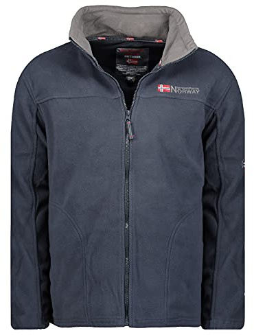 Geographical Norway Forro polar caliente para hombre, chaqueta de invierno, chaqueta de entretiempo, exteriores azul marino S