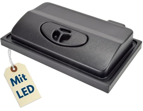 GarPet Aquarium Abdeckung 40x25 cm Schwarz Aquarium Deckel 40 Mit LED Lampe Terrarium Abdeckung Mit Beleuchtung LED Aquariumbeleuchtung Aquariumlampe