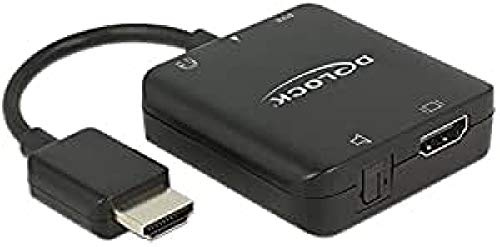 Delock Adapterkabel HDMI-A-kontakt > HDMI + ljudextraktor 4K