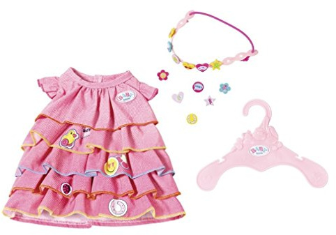 Zapf Creation 824481 Baby Born Sommerkleid Set mit Pins Puppenkleidung 43 cm, bunt
