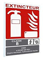 Panneau signalétique extincteur b
