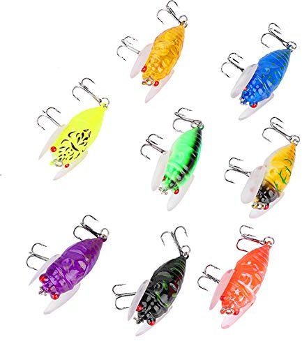 8 Farben 5cm/6g Fischk?der mit Haken ¨C Nat¨¹rlicher K?der f¨¹r Zander Barsch Raubfischangeln Ideal zum Angeln von Wels Karpfen Forelle