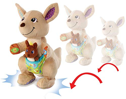VTech Mamá Canguro Saltarina, Peluche Interactivo Que Habla, Salta al Ritmo de la música, Color (3480-522622) Embalaje estándar