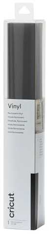 Cricut Permanent Vinyl | Black | 1.2 m (4 ft) | Self Adhesive Vinyl Roll | for use with All Cricut Cutting Machines