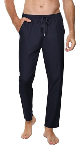 Sykooria Pantaloni Uomo Casual della Tuta con Coulisse a Gamba Dritta Sweatpants per Vacanze Jogging
