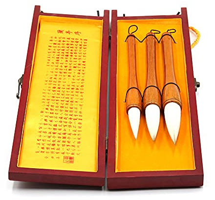 CENPEK Chinesische Kalligraphie-Pinsel-Set, zum Schreiben und Zeichnen, 3 Stück, japanischer Kanji-Sumi-Pinsel-Stift für professionelle Anfänger