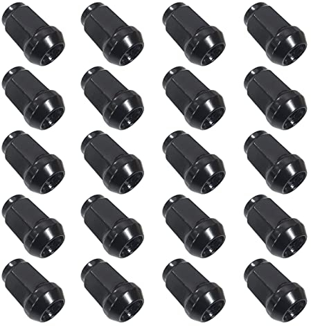 TRACER 20 tuercas de rueda cerradas 60° M12 x 1,5 negro adecuadas para llantas de aluminio y acero