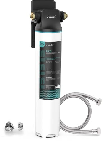 Frizzlife SW15 Système de filtrage de l'eau sous l'évier, certifié NSF/ANSI 53&42, réduit à 99,99% le plomb, le chlore, le mauvais goût et les odeurs, filtre à eau à connexion directe, 0,5 micron