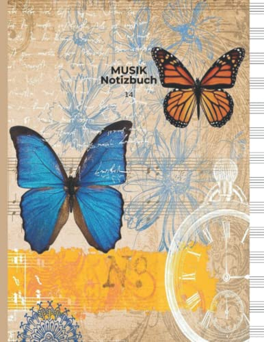 Musik Notizbuch: Musikmanuskriptpapier, Blanko-Notenblatt, Musikernotizbuch, Kompositionsbücher, 14 Musikportative