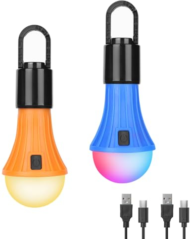 Lepro Rechargeable Camping Lights, 7 White & RGB Colour Modes, Hanging Tent Lights for Camping, Camping Lantern Rechargeable, 10 Hrs Battery Life Camping Accessories, Suit for Power Cuts, Emergency