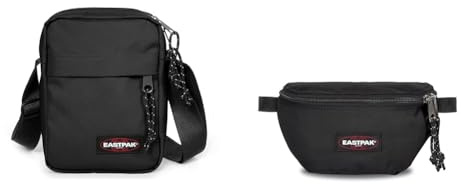 EASTPAK THE ONE Umhängetasche, 149 cm, 145 L, Black (Schwarz) & SPRINGER Gürteltasche, 129 cm, 125 L, Black (Schwarz)