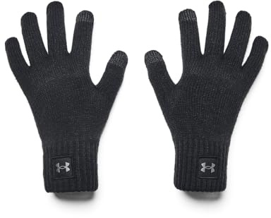Under Armour Men's Halftime Gloves, (003) Black / / Pitch Gray, Small/Medium