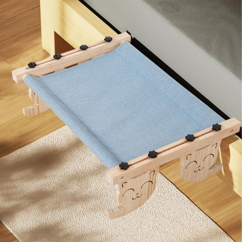 DELURA Katzen-Fenstersitz,Stabile Katzen-Hängematte,Fenstersitz Für Große Katzen,Einfach Zu Verstellendes Katzenbett Für Fensterbank,Nachttisch,Schublade Und Boden
