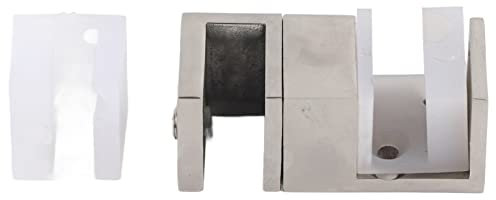 EVTSCAN Support De Porte Coulissante, Support De Guide Inférieur De Porte Coulissante Antirouille Réglable en Acier Inoxydable, Pare-Chocs De Porte De Douche, pour Bureau Et Ménage