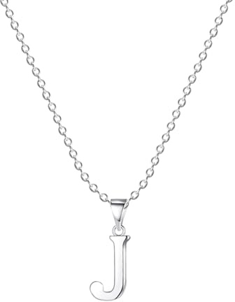 Symretie Damen Halskette mit Buchstaben Anhänger Silber Initialien Kette Edelstahl Buchstabenketten Personalisiere Silber Y Kette für Frauen Mädche