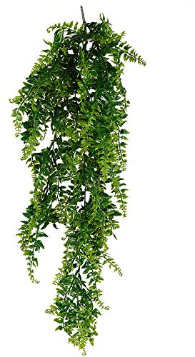 pflanzenständerKünstliche Hängepflanzen, 86,4 cm, kleine künstliche Topfpflanzen, künstliche Hängepflanzen, künstliche Efeu-Weinblätter für Wand, Zuhause, Zimmer, Terrasse, Innen- und Außenb