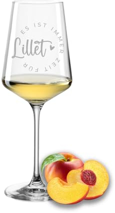 Gravur-Max Lillet Glas 560 ml – Leonardo Puccini Weingläser mit Gravur „Es ist immer Zeit für Lillet“ – Hochwertige Lasergravur, stoßfest – Geschenk für Lillet, Aperitif & Cocktails MA-0101087-1G