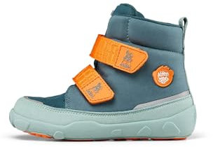 Affenzahn Winterstiefel Vegan Comfy warm gefüttert, wasserdicht mit Kletterverschlüssen, Größe 21-32 Hase - Petrol