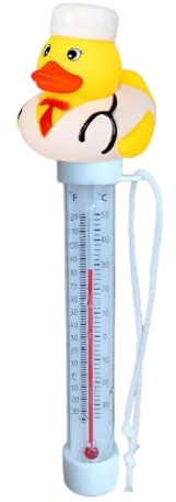 Dreuhuing Pool-Cartoon-Thermograph, Badewannen-Temperatur-Thermograph | Dusche Thermograph Baden schwimmende Cartoon-Ente,Messen Sie schnell die Wassertemperatur mit einem Thermographen mit Schnur für