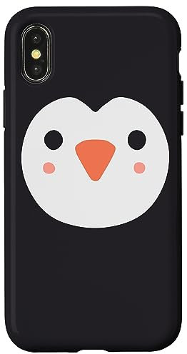 Hülle für iPhone X/XS Pinguin-Gesicht Arctic Cute Funny North Pole Baby Winter Vogel