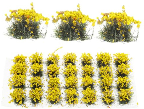 PRETYZOOM 3 Cajas Modelo de racimo de Flores centros de Flores arbusto de arbustos en Miniatura Decoración para maquetas decoración de Paisaje decoración en Miniatura microplantas Resina