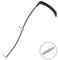 Homgoday Scythe with Grinding Wheel 145 cm, Outdoor Furniture for Outdoor Garden