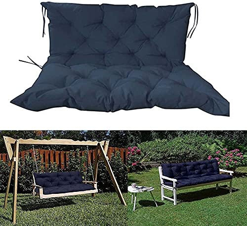 Generisch Sitzkissen Bankauflage für den Außenbereich mit Rückenlehne, Dickes Sitzkissen für 3-Sitzer-Schaukelstuhl, 120 cm, Terrassenbankauflage für Gartenhängesessel
