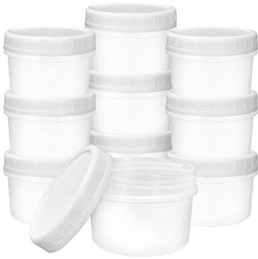 Ktnyl 20 Pezzi Barattoli Plastica con Coperchio, Contenitori per Alimenti, Contenitori Ermetici per Alimenti Piccoli, Adatto per i Pasti Quotidiani In Famiglia, per Le Porzioni Al Ristorante