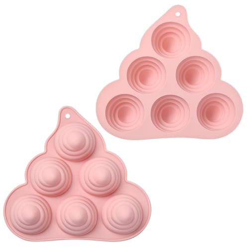 UR URLIFEHALL 2 stampi in silicone a forma di cacca 3D, divertenti stampi per cioccolatini, decorazioni per torte, dolci, gelatine, caramelle, biscotti artigianali