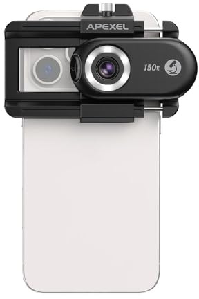 FLEXMAN 150X Mobiltelefon Mikroskop Objektiv, Tragbares Digitales Mikroskop mit CPL LED LED UVLIGHTS Universal Phone Clip für Andriod Ios
