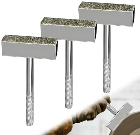 3 Stück Silber Schleifstein Abrichter, Schleifscheiben, Schleifscheibenabrichter Diamant, Schleifscheibe Stein Kommode Schleifscheibe Dresser Diamond Stone Dresser Tool Stein Kommode