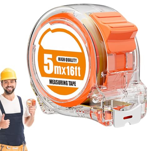 Metro a Nastro | Metro Efficiente,Metrico E Imperiale 5m Preciso Compatto Con Chiara Per Misurazioni In Cantiere Progetti Fai Da Te Ingegneri Bricolage E Falegname