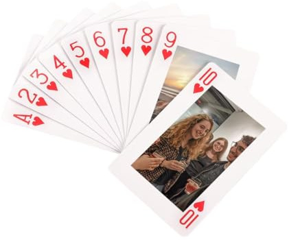 Individuelle Persönlichkeitsbild-Spielkarten – Personalisierte Spielkarte mit Bild/Logo, Karten mit Ihrem Fotodeck, ideal für Kartenspiele, Partys, Hochzeiten, individuelle Hochzeitskartendecks